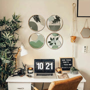 4PC Bohemian Wooden Wall Art Decor, Hollow Rustic