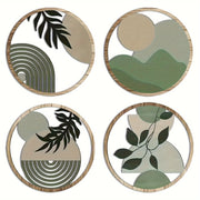 4PC Bohemian Wooden Wall Art Decor, Hollow Rustic