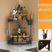 Kitchen Seasoning Shelf Spice Countertop Corner Stands Easy