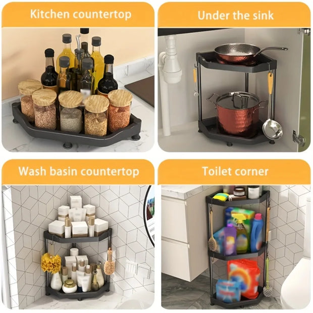 Kitchen Seasoning Shelf Spice Countertop Corner Stands Easy