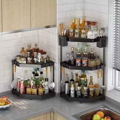 Kitchen Seasoning Shelf Spice Countertop Corner Stands Easy