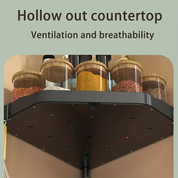 Kitchen Seasoning Shelf Spice Countertop Corner Stands Easy