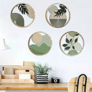 4PC Bohemian Wooden Wall Art Decor, Hollow Rustic