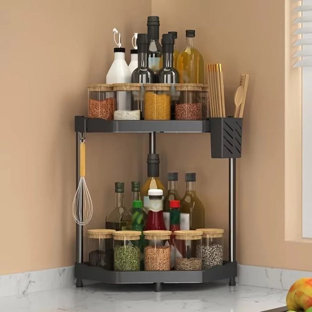 Kitchen Seasoning Shelf Spice Countertop Corner Stands Easy