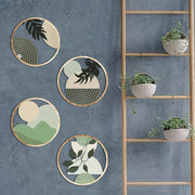 4PC Bohemian Wooden Wall Art Decor, Hollow Rustic
